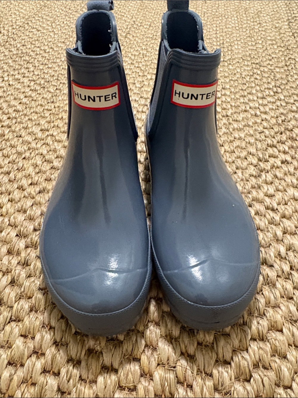 Hunter | Chelsea Ankle Rain Boots | Size 7 | Grey Blue